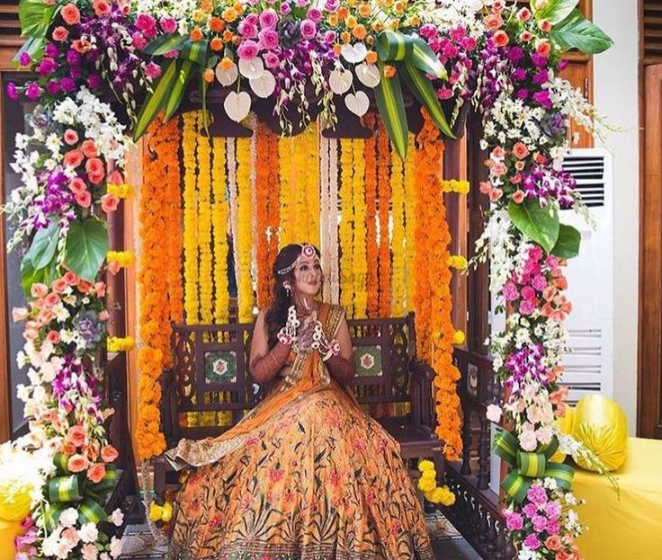 15+ Vibrant Jhoola (Swing) Decor Ideas to Beautify your Mehndi Ceremony